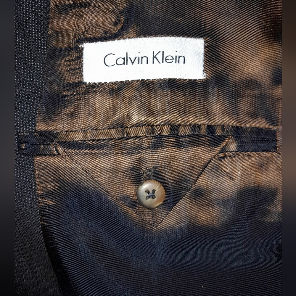 Calvin Klein Men's Blazer Grey Front 3 Buttons Style Pre-owned - Picture 3 of 8